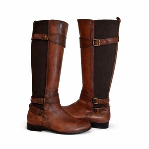 Frye Tall Anna Gore Side Zip Boots 6.5